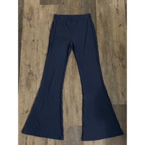 Blue flare pants